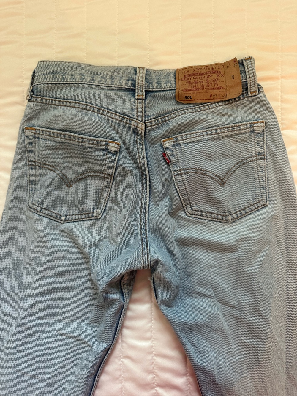 Levi's Light Blue 501 Straight Vintage Jeans Size 27 - Picture 6 of 8